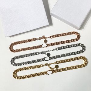 Hot Selling Fashion Trend Necklace Three Style Fashion Necklace Couple Punk Style Titanium Steel D Letter Chain Necklace