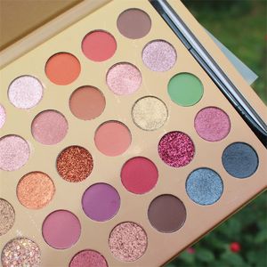 Wodoodporna Long-Londng 35 Kolory Geaimei Paleta Eyeshadow Matte Shimmer Eye Pressed Proszek Makijaż z pędzlem DHL za darmo