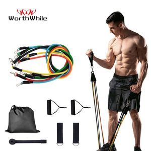 WorthWhile Gym Fitness Resistance Bands Set Belt Yoga Stretch Pull Up Assist Rope Straps Crossfit Training Workout Equipment