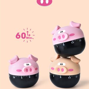 Cartoon Pig Shaped Kitchen Timer Home Kitchen Alarm Clock Countdown Piglet Machinery Electronic for Cooking Baking Frying