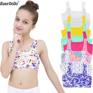 Wholesale Summer Girls Tank Cotton Vest Kids Underwear Colored Baby Camisole Student Undershirts 4-14Y Teenager Tank Top For Children
