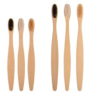 Natural Bamboo Disposable Toothbrushes Portable Adult Kids Soft Hair Tooth Brushes Oral Cleaning Care Bath Supplies