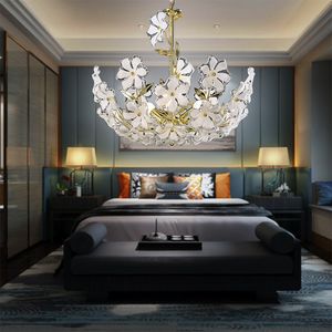 Nordic round home garden led chandelier lights light luxury creative bedroom pendant lighting branch plum lamp restaurant pendant lamps