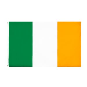Wholesale national flags resale online - Ireland National Flag x5 FT X90CM Stock Polyester Banner two Brass Grommets For Decoration