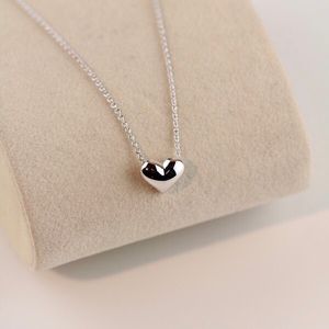 Designer Jewelry Donne Donne Collana cuore Rose Gold Silver Love Pendant Collane Ins Moda Choker Chaker Catena Chain Bijoux