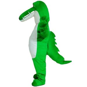 2018 Завод прямых продаж Зеленый крокодил костюм талисмана персонажа из мультфильма Размер взрослых
