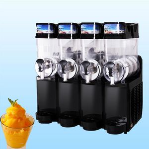 4 خزان طين آلة 15L الجليد Slusher 830W الثلج آلة ذوبان عصائر التجاري عصير الثلج آلة ذوبان