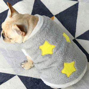[MPK] Büyük Göğüs Köpek Yelek, 66 cm Göğüs Çevresi Köpek Sonbahar Giyim, Mercan Polar Yıldız ile Giysiler, Köpek Kazak