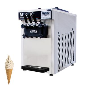 Commercial Soft Server Ice Cream Making Machine Rostfritt stål Kompressor Glassstillverkare Vending Machine 1600W