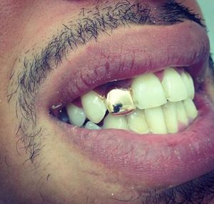 Altın Renk Hip Hop Tek Diş Grillz Cap Cadılar Bayramı Takı Hediyeler için En Alt Izgara Bling Diş Rhinestone Deco 4 Renkler 10 adet Epacket