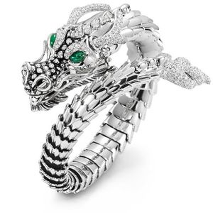 10 sztuk Posrebrzany Pierścień Palcowy Metal Dragon and Leopard dla Cool Men Party Prezent Biżuteria