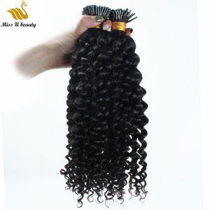 200gram I Tip HairInvisible Extensions Water Wave Remy Hairbundles 100g por pacote cor natural