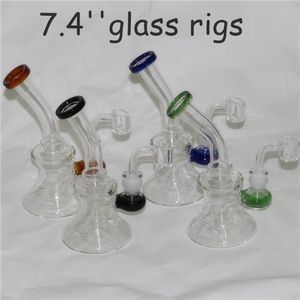 Fabrikpreis 14mm weibliche Wasserpfeifen Mini Bong Wasserpfeifen Pyrex Dab Rigs Glasbongs Dicke Recycler Bohrinsel zum Rauchen