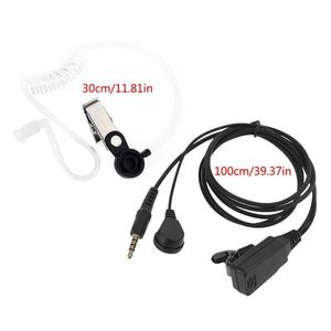 1 pc fone de ouvido de tubo de ar de 3,5 mm com microfone para fone de ouvido para xiao mi mijia 1s walkie talkie de dois sentidos rádio