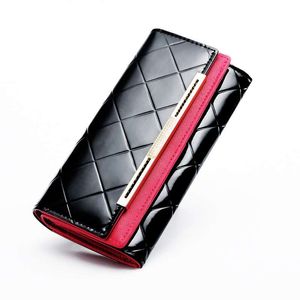 Äkta ko läder långa kvinnliga designer plånböcker dam kopplar kvinnliga mode casual telefon purses no28