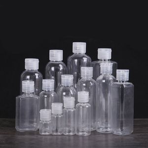 10 20 30 50 60ml Plastic Bottles, PET Clear Squeeze Bottle with Flip Cap, 60ml Refillable Empty Bottle Containers for Hand Wash, Lotion