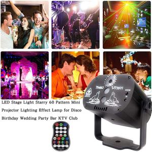 LED effekter Mini RGB Disco Light Laser Stage Projektor DJ Party Strobe Lamp Nattklubb Belysning Födelsedagslampor