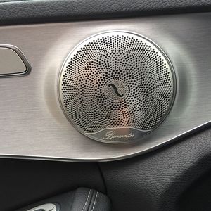 4шт Car Audio Speaker Cover обшивку двери Громкоговоритель Крышка Обрезка Автоаксессуары интерьер для Mercedes Benz E / C / GLC Class W213 W205