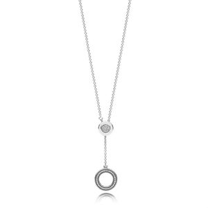 NEUE 100% 925 Sterling Silber Signature Halskette Klare Liebevolle Geeignete Geschenk Schlüsselbein Kette Frauen DIY Schmuck 397445CZ