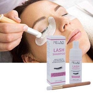50ml Eyelash Extensions Brush Shampoo Eyelash Cleaning Foam Pump Design No Stimulation Makeup Clean