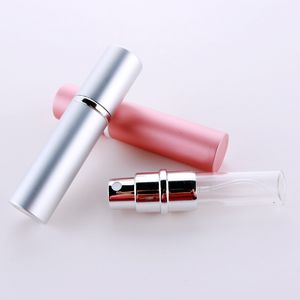 5ml 재충전 가능한 휴대용 미니 향수 병 분무기 스프레이 여행자 알루미늄 유리 빈 parfum 병 미니 스프레이 향기 - 병