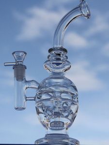 Wholesale bent neck beaker glass bong for sale - Group buy Heady Glass Bong Fab Egg Water Pipe Skull Beaker Dab Rig Bongs Ball Recycler Bent Neck With Bowl Or Quartz HoneyBuckets