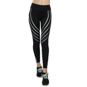 Pantaloni sportivi di moda Leggings da donna Nero Grigio Stampa di lettere Pantaloni da yoga attivi Pantaloni sportivi con motivo a righe Pantaloni da jogging traspiranti da donna 2020