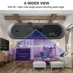 1080P HD Mini Computer With Dual Microphones Webcam Anti-peeping Rotatable Adjustable Camera For Live Broadcast Video Conference