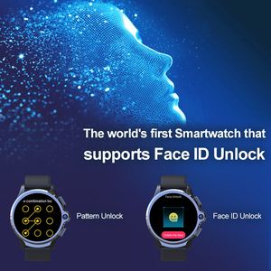 Freeshipping 3 GB 32 GB Inteligentny zegarek Mężczyźni 1260 mAh Dual Camera Tętna Face ID 1.6 