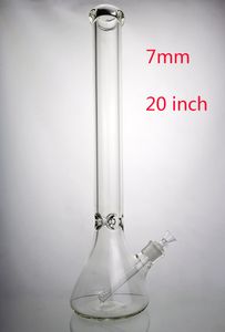 Riesige Glaswasser Bong Rohre Becher Basis Bong Super schwer 20 '' Glass Bong 7mm Wasserpfahlbecher dicke klassische Bongs für trockene Kraut Raucherbong