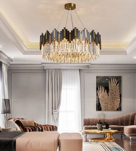 Postmoderno minimalista in acciaio inossidabile soggiorno led lampadario di cristallo sala da pranzo camera da letto luci a sospensione designer creativo cristallo lighti