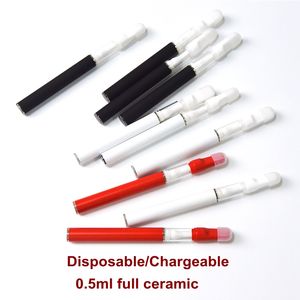 Populaire Th205 Wegwerp Vape Pen Keramiek 0.5 ml Cartridges Starter Kits Lege Disposable E Sigaretten Atomizers Vaporizer DHL gratis verzending
