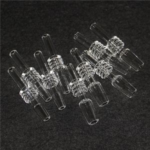 Drip Tip al quarzo 10mm 14mm 18mm Giunto maschio per fumare Dab Straw Tips Tubi per acqua in vetro Bong Oil Rigs