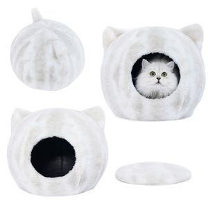 Warm Pet Cat Bed Cushion Kennel For Small Medium Large Dogs Cats Winter House Puppy Mat Size M L LJ200918256f