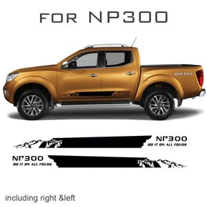 2 st Side Adventure Mountain Side Door Stripe Grafisk Vinyl Klistermärke Fit för Navara NP300