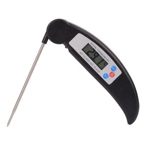 Digital LCD Food Thermometer Probe Folding Kök Termometer BBQ Köttugn Vatten Oljetemperaturprov