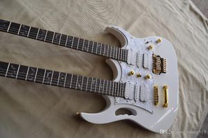 Wholesale double neck electric guitars for sale - Group buy Customized white double neck string electric guitar with