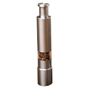 Из нержавеющей стали Pepper Greamer Ручная солонка Шельза Mills Silvery Thumb Push Salt Spice Sauce Mill Mill Stick Инструмент Кухня