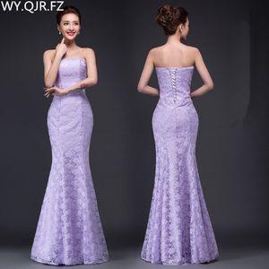 DM-2670Z#Spring summer new long Dresses white and red 2019 tail sexy slim bride violet toast suit wedding dress wholesale cheap
