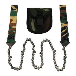 Portable Handheld Survival Chain Saws Multipurpose Emergency 11 tooth camouflage Chain Saw Outdoor Camping Hiking Gear Pocket Tools VT1642