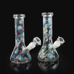 Hookahs 7.9'' Glass Bong Heady Water Pipe Recycler mini Hookahs dab rig Oil Rigs with 14mm Female Downstem Bowl