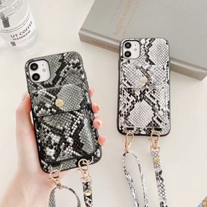 iPhone 14 14pro 14plus 13 12 11 Pro XS Max with Leather Credit Card Bag Designer Phone Caseケースの豪華なケース