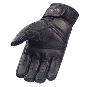 2020 Willbros Black Leather Gloves Motorcycle Rally Dirt Bike Cycling Riding Summer Gloves241N