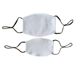 Máscara Múltipla venda por atacado-Pronto para enviar Máscara facial de sublimação em branco com bolso de filtro pode colocar pm2 As correias de orelha de gaxeta podem ser ajustadas para impressão de transferência térmica