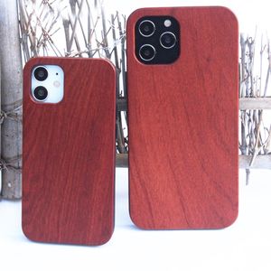 Для Iphone Wood Case 12 макс 11 про макс 7 8 плюс Твердая деревянная Bamboo задняя крышка Устойчивость к царапинам Антидетонационные