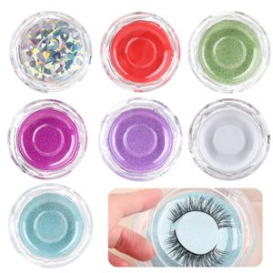 Crystal Round Eye Lashes Boxes Clear Eyelashes Packaging Box Case Acrylic Eyelash Storage Container J0806