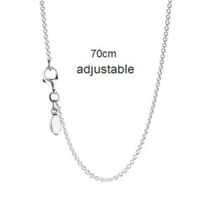 % 100 925 Gümüş Pembe Altın Zirkon Charm Clavicle Zinciri Çiçek Şekli Yuvarlak Kolye Orijinal Moda Takı hediyeler altı