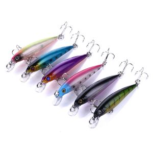 90pcs por iscas de pesca ePacket Crankbaits GANCHO BASS 6g / 8 centímetros Minnow Crank Bait (MI035) 6 # ganchos duro isca vara isca isca de pesca