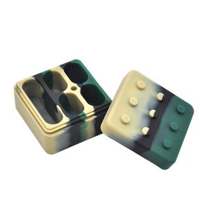 Ny stil Lego Shape Factory 4 + 1 50 mm Stor non-stick silikonbehållare för tabakolja FDA-vax