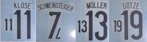 2014 Germany home KLOSE MULLER GOTZE schweinsteiger nameset patch badge